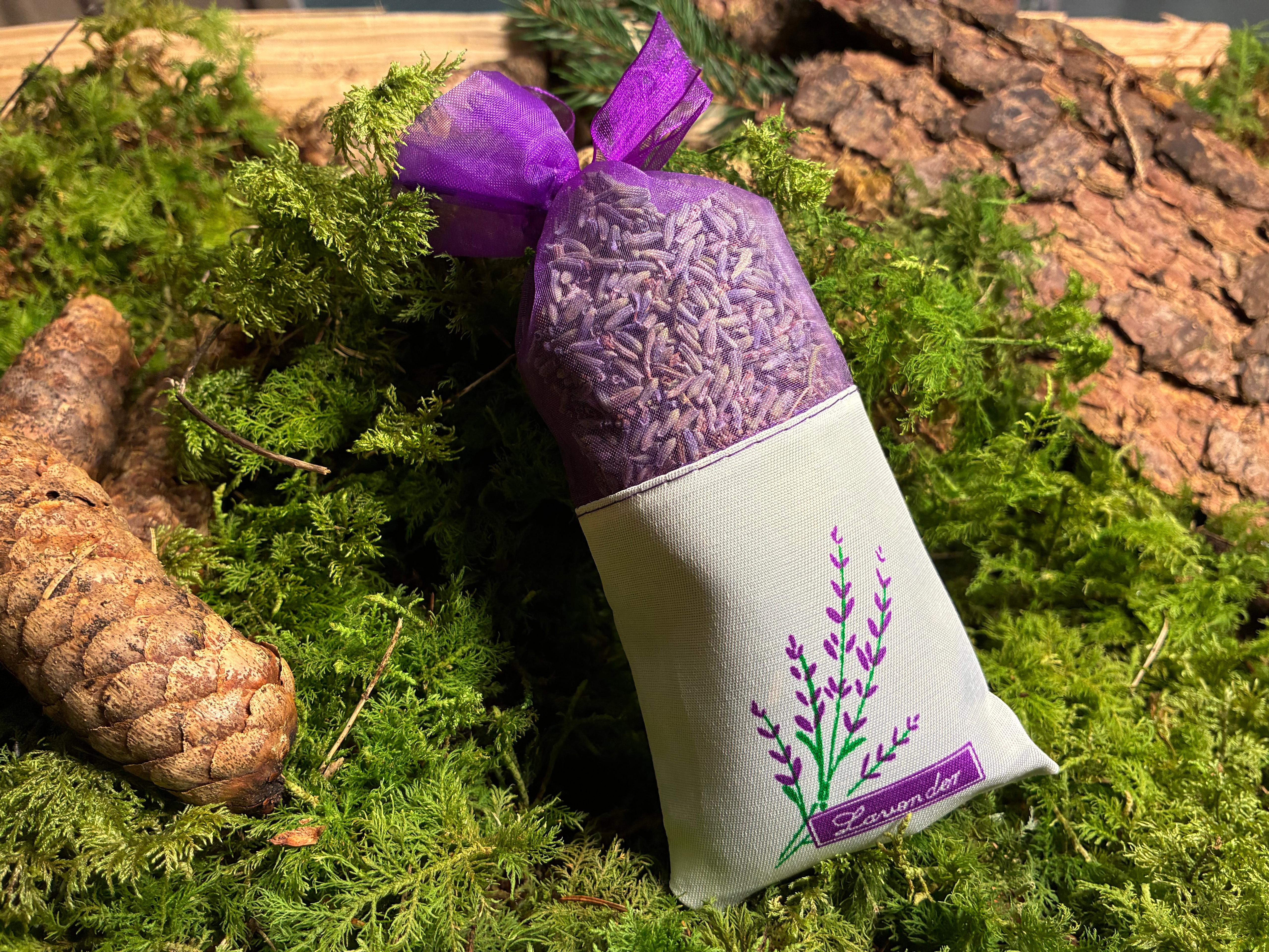 Bio Lavendelsäckchen Provence 18 g – Lila mit Lavendelmotiv