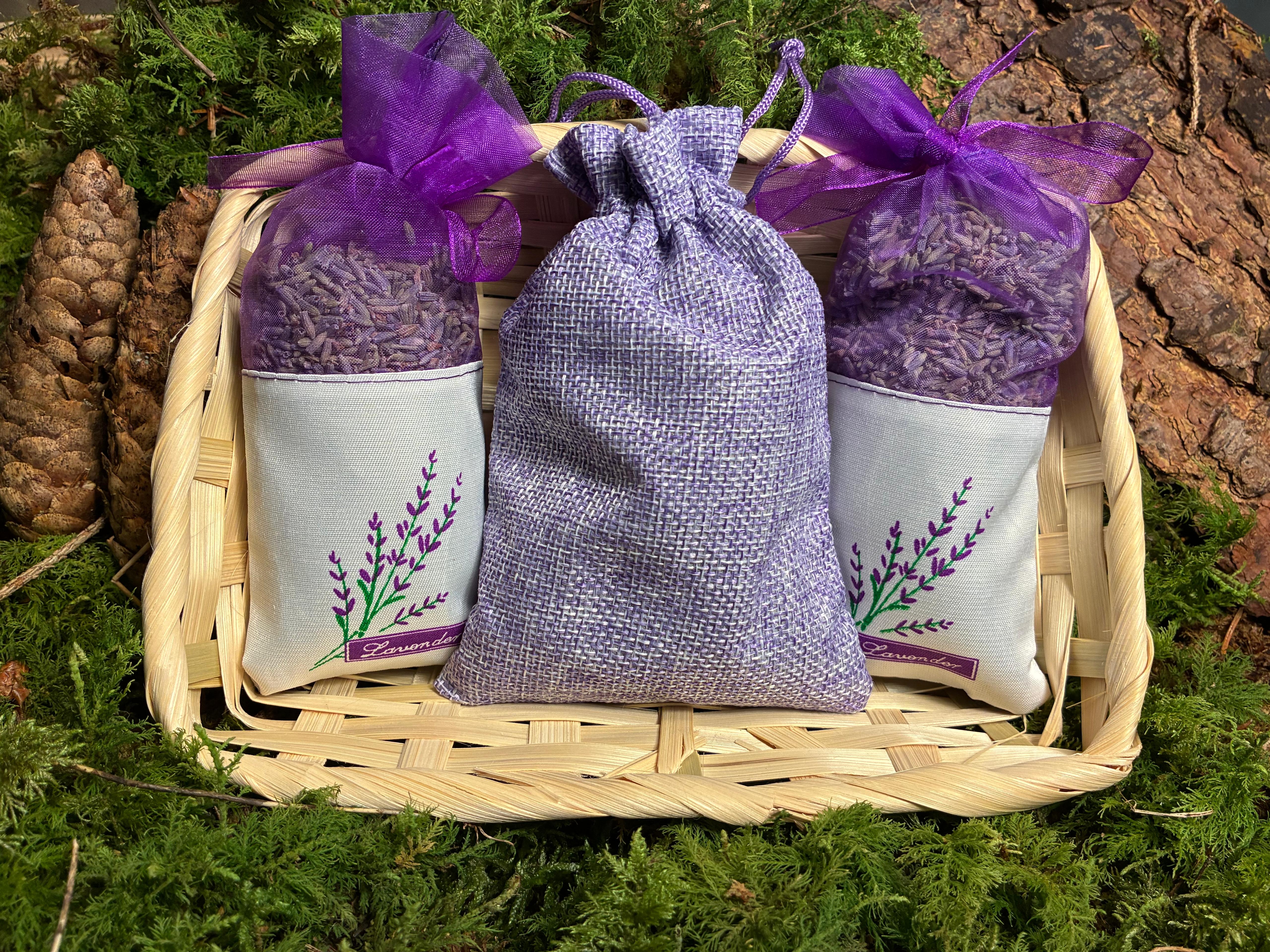 Geschenkset Provence – Mixkorb 2× 18 g + 1× 30 g Lila Lavendelmotiv